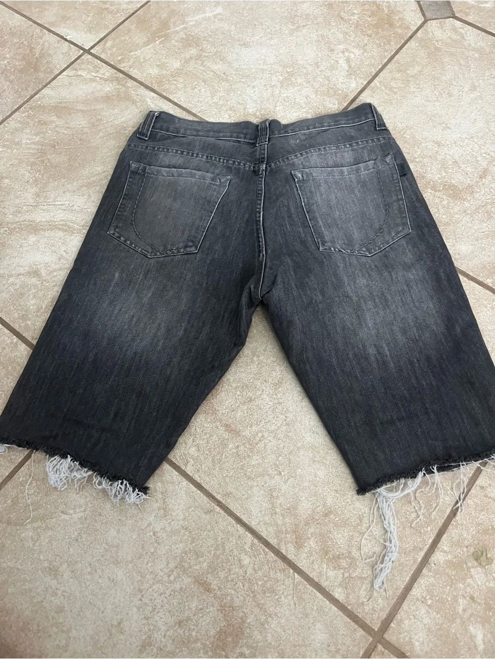 Paper Denim & Cloth Black Frayed Hem Jean Shorts